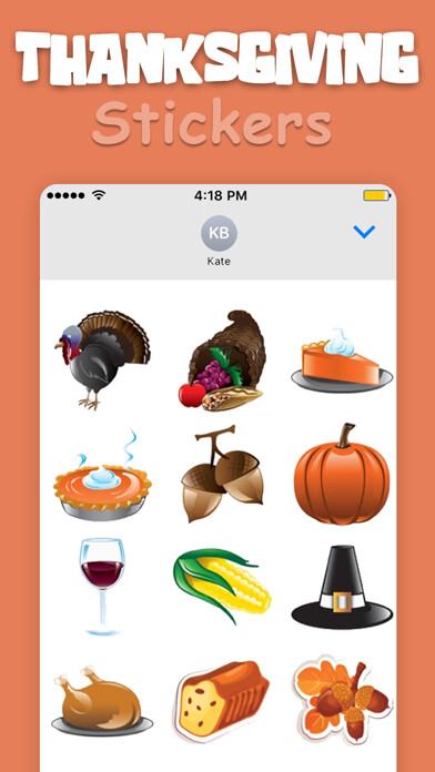 Emulate iPhone app Thanksgiving 100+ Stickers Animated using MyAndroid Emulate iPhone app Thanksgiving 100+ Stickers Animated using MyAndroid
