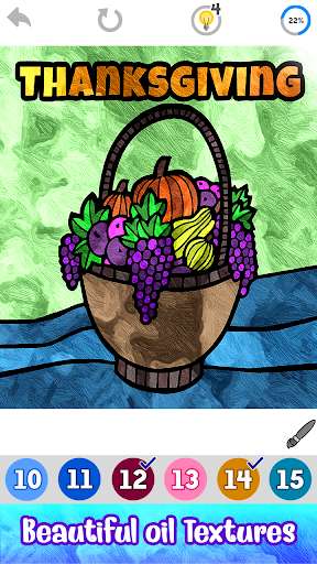 Run android online APK Thanks Giving Color by Number: Glitter, Paint Book from MyAndroid or emulate Thanks Giving Color by Number: Glitter, Paint Book using MyAndroid