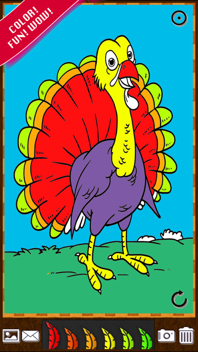 Emulate iPhone app Thanksgiving Coloring Book FREE using MyAndroid