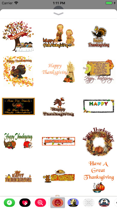 Emulate iPhone app Thanksgiving Day GIF Stickers using MyAndroid Emulate iPhone app Thanksgiving Day GIF Stickers using MyAndroid