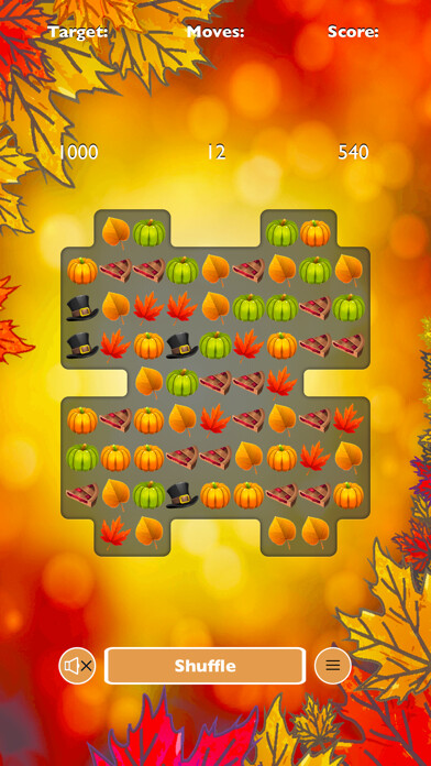 Emulate iPhone app Thanksgiving Match 3 Game using MyAndroid Emulate iPhone app Thanksgiving Match 3 Game using MyAndroid