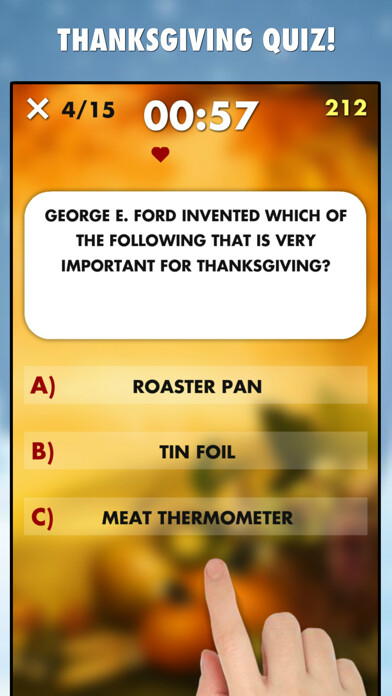 Emulate iPhone app Thanksgiving Quiz (2021) using MyAndroid