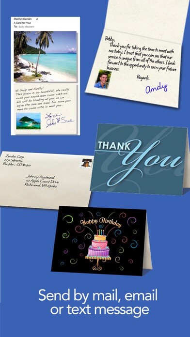 Emulate iPhone app ThankYouPro - Greeting Cards using MyAndroid