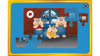 Emulate iPhone app The 3 little pigs - Cards Match Game - Jigsaw Puzzle - Book (Lite) using MyAndroid