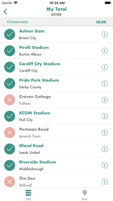 Emulate iPhone app The 92 - Away Day Tracker using MyAndroid Emulate iPhone app The 92 - Away Day Tracker using MyAndroid