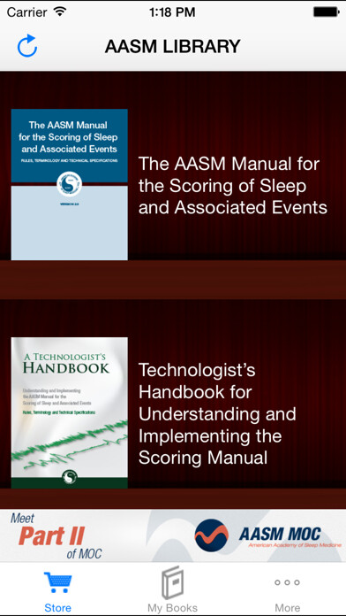 Emulate iPhone app The AASM Resource Library using MyAndroid