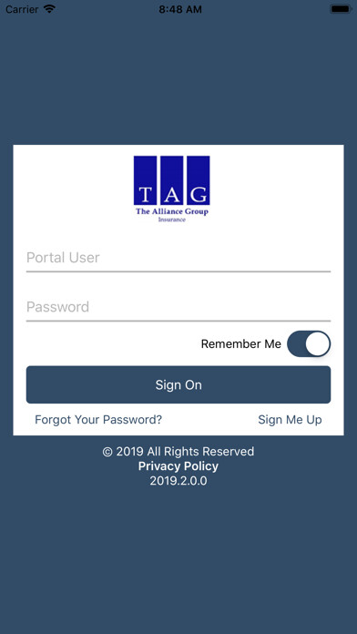 Emulate iPhone app The Alliance Group Inc Online using MyAndroid