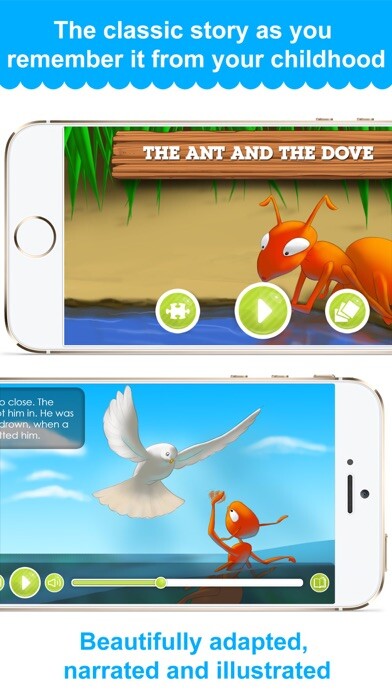 Emulate iPhone app The Ant And The Dove - Narrated classic fairy tales and stories for children using MyAndroid Emulate iPhone app The Ant And The Dove - Narrated classic fairy tales and stories for children using MyAndroid