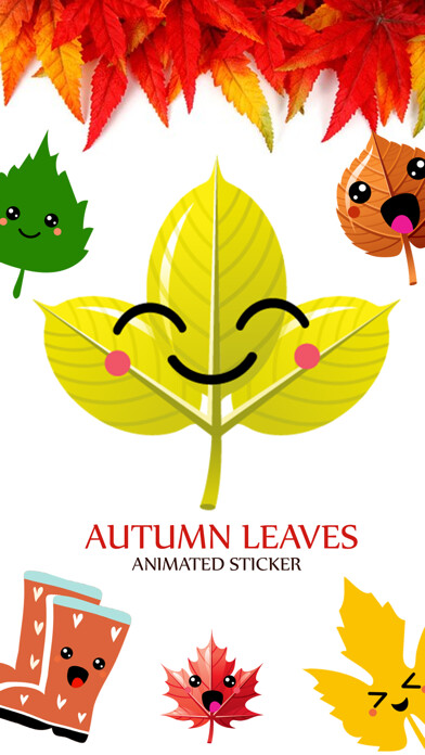 Emulate iPhone app The Autumn Leaves Stickers using MyAndroid