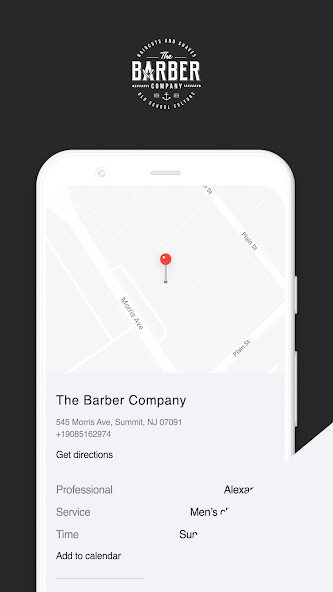 Emulate iPhone app The Barber Company using MyAndroid
