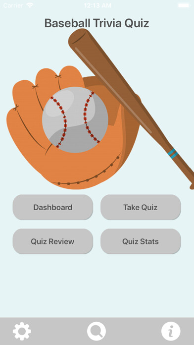 Emulate iPhone app The Baseball Trivia Quiz using MyAndroid