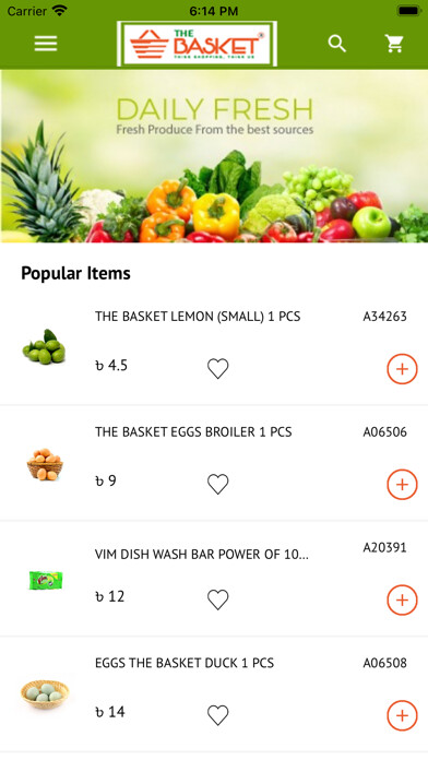Emulate iPhone app The Basket - Grocery Shopping using MyAndroid Emulate iPhone app The Basket - Grocery Shopping using MyAndroid