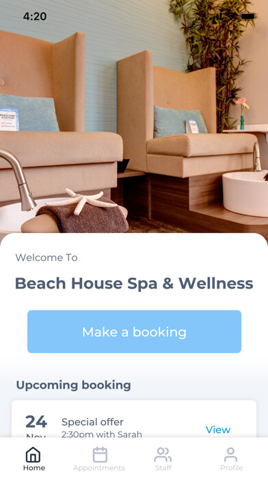 Emulate iPhone app The Beach House Spa & Wellness using MyAndroid Emulate iPhone app The Beach House Spa & Wellness using MyAndroid