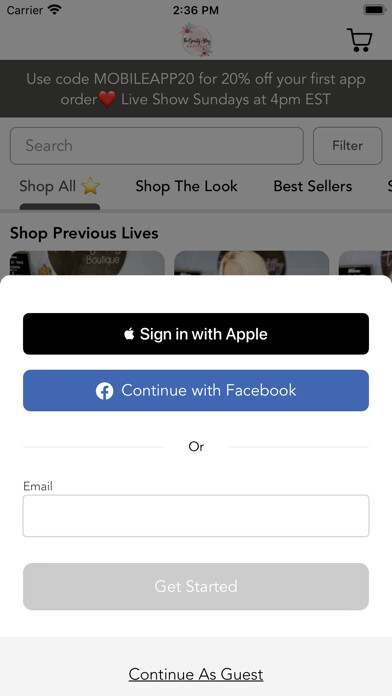 Emulate iPhone app The Beauty Alley Boutique using MyAndroid