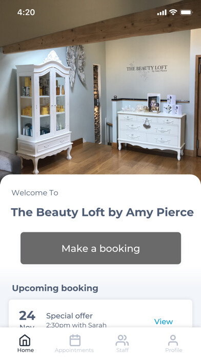 Emulate iPhone app The Beauty Loft by Amy Pierce using MyAndroid Emulate iPhone app The Beauty Loft by Amy Pierce using MyAndroid