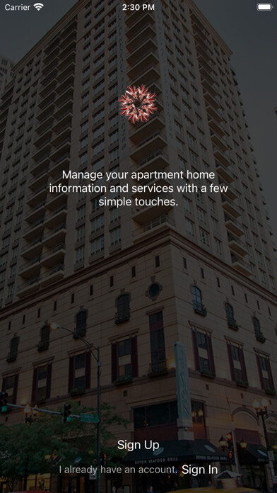 Emulate iPhone app The Bernardin Apartments using MyAndroid