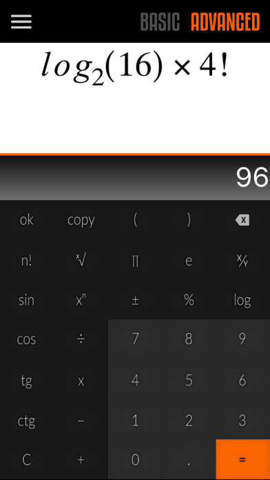 Emulate iPhone app The Best Calculator using MyAndroid