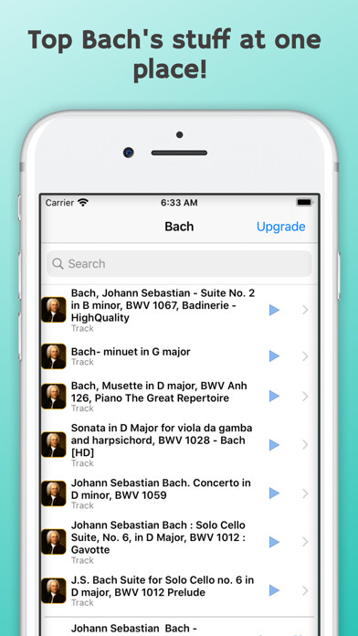 Emulate iPhone app The Best of Bach - Music App using MyAndroid Emulate iPhone app The Best of Bach - Music App using MyAndroid