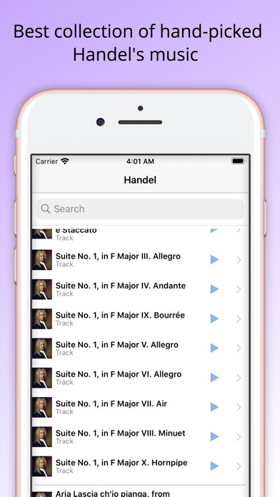 Emulate iPhone app The Best of Handel - Music App using MyAndroid Emulate iPhone app The Best of Handel - Music App using MyAndroid