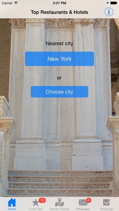 Emulate iPhone app TheBestRestaurantsHotels using MyAndroid