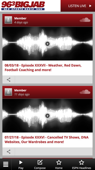 Emulate iPhone app The Big Jab 92.5/96.3FM using MyAndroid