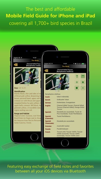 Emulate iPhone app The Birds of Brazil using MyAndroid