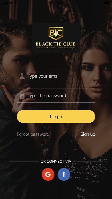 Emulate iPhone app The Black Tie Club using MyAndroid Emulate iPhone app The Black Tie Club using MyAndroid