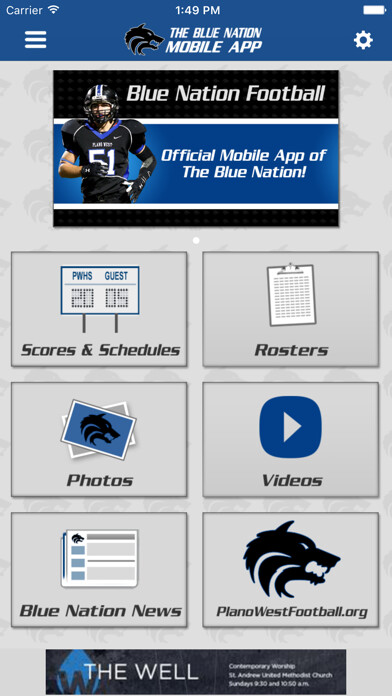 Emulate iPhone app The Blue Nation using MyAndroid