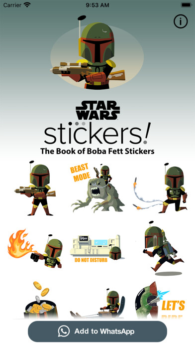 Emulate iPhone app The Book of Boba Fett Stickers using MyAndroid Emulate iPhone app The Book of Boba Fett Stickers using MyAndroid
