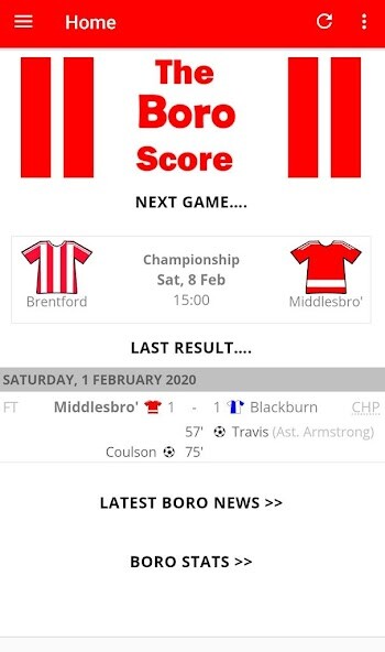 Run android online APK The Boro Score from MyAndroid or emulate The Boro Score using MyAndroid