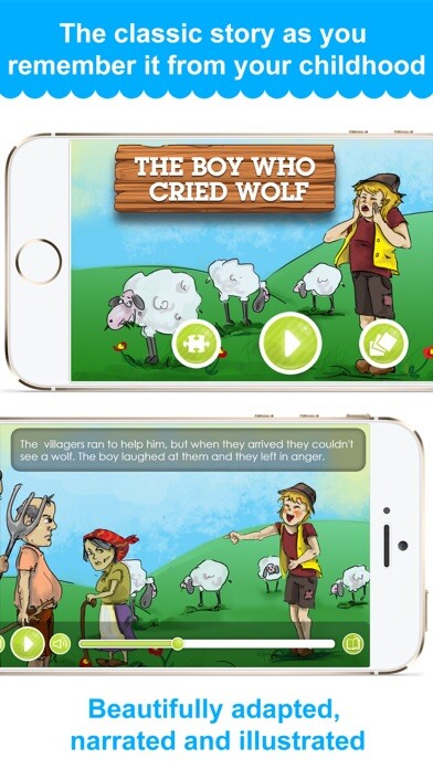 Emulate iPhone app The Boy Who Cried Wolf - Narrated classic fairy tales and stories for children using MyAndroid Emulate iPhone app The Boy Who Cried Wolf - Narrated classic fairy tales and stories for children using MyAndroid