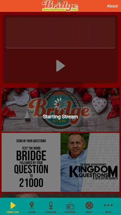 Emulate iPhone app The Bridge Austin Radio using MyAndroid
