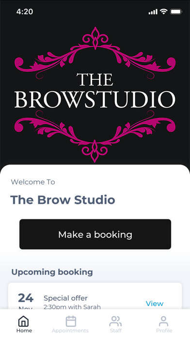 Emulate iPhone app The Brow Studio using MyAndroid Emulate iPhone app The Brow Studio using MyAndroid