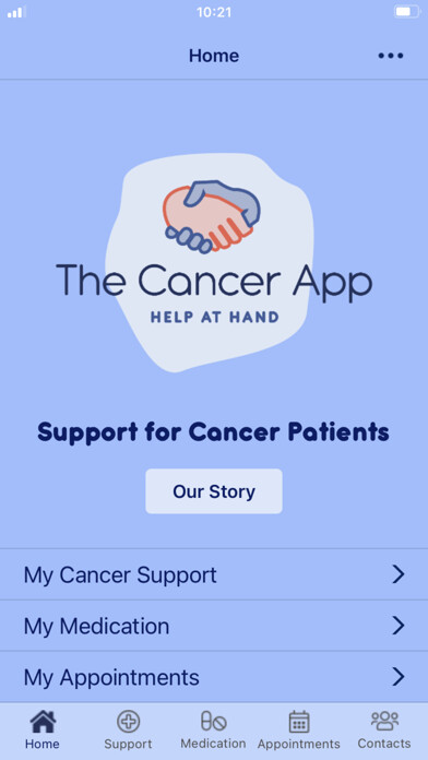 Emulate iPhone app The Cancer App using MyAndroid