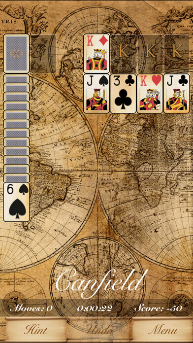 Emulate iPhone app The Canfield Solitaire using MyAndroid