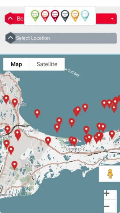 Emulate iPhone app The Cape Cod Map App® using MyAndroid