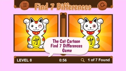 Emulate iPhone app The Cat Cartoon Find 7 Differences Game using MyAndroid