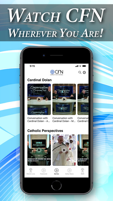 Emulate iPhone app The Catholic Faith Network using MyAndroid