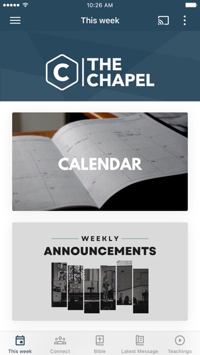Emulate iPhone app The Chapel Cleveland using MyAndroid