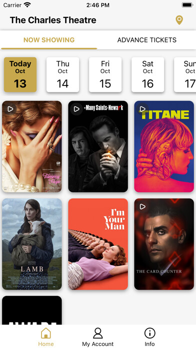 Emulate iPhone app The Charles Theatre using MyAndroid Emulate iPhone app The Charles Theatre using MyAndroid