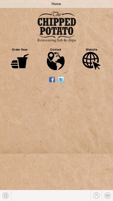 Emulate iPhone app The Chipped Potato using MyAndroid