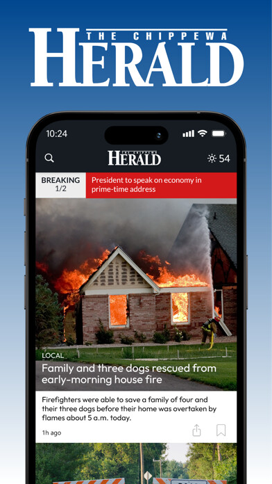 Emulate iPhone app The Chippewa Herald using MyAndroid