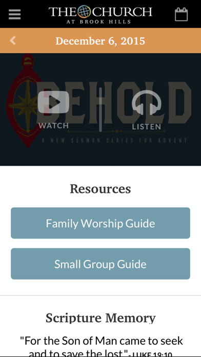 Emulate iPhone app The Church at Brook Hills using MyAndroid