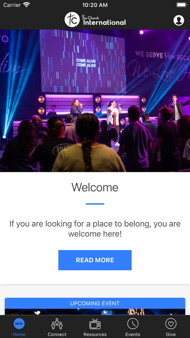 Emulate iPhone app The Church International App using MyAndroid