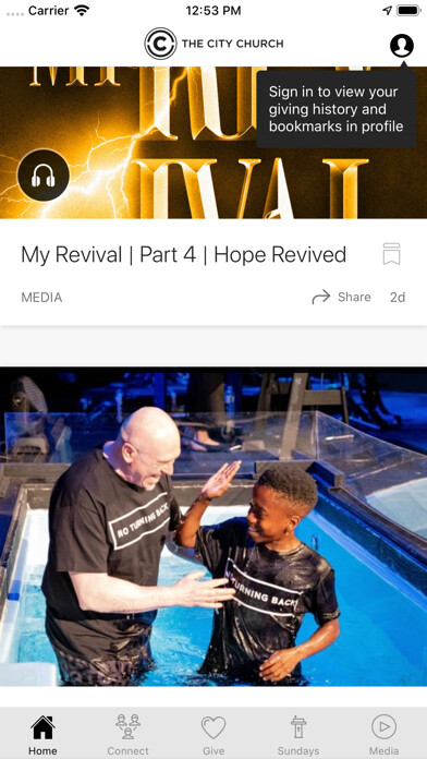 Emulate iPhone app The City Church of Mississauga using MyAndroid