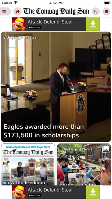 Emulate iPhone app The Conway Daily Sun Replica using MyAndroid Emulate iPhone app The Conway Daily Sun Replica using MyAndroid