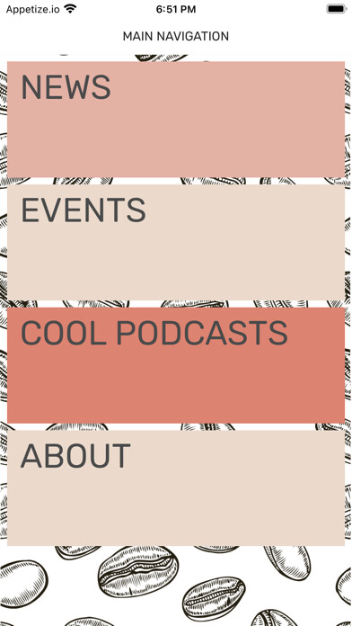 Emulate iPhone app The Cool Beans using MyAndroid