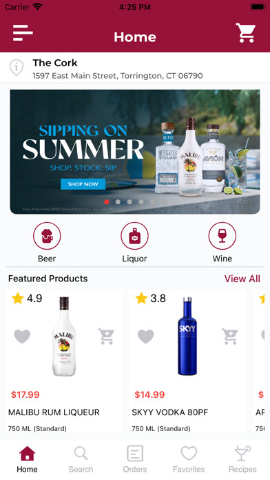 Emulate iPhone app The Cork Fine Wine & Spirits using MyAndroid Emulate iPhone app The Cork Fine Wine & Spirits using MyAndroid