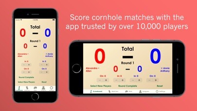 Emulate iPhone app The Cornhole Scorer using MyAndroid