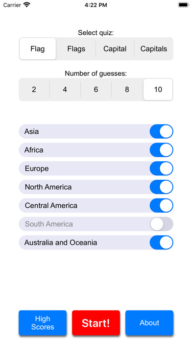 Emulate iPhone app The Countries, Quiz using MyAndroid Emulate iPhone app The Countries, Quiz using MyAndroid